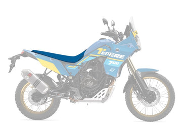 Yamaha Tenere 700 [BLACKBIRD] - Rally Ride Sitzbezug - Schwarz/Blau - 2 Stück