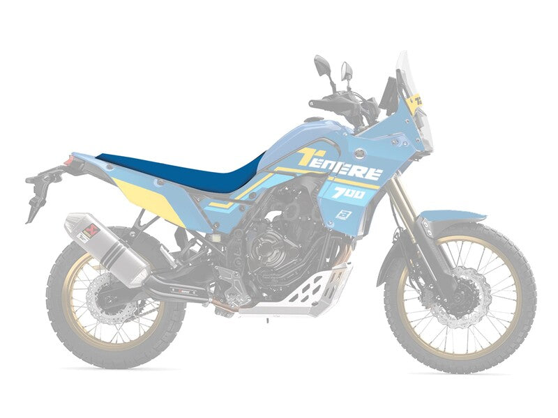 Yamaha Tenere 700 World Raid [BLACKBIRD] - Rally Ride Seat Cover – Black/Blue