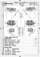 Kawasaki Zr 400 [BREMBO RACING] - GP4-RS Pair of front radial brake calipers 4 pistons Ø3mm