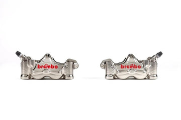 Ducati Monster 1100 [BREMBO RACING] - Pair of GP4RX - 1mm brake calipers (CNC machined - chrome plated) (with pads) - 0