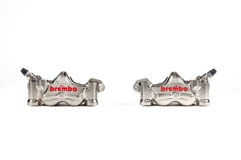 Yamaha Yzf R6 [BREMBO RACING] - Pair of GP4RX - 18mm brake calipers (CNC machined - chrome plated) (with pads)