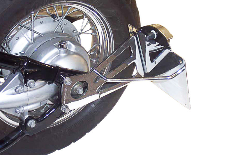 Yamaha Xvs 1100 Drag Star [BURCHARD EXCELLENCE] - Seitlicher Kennzeichenhalter mit Teilegutachten, Yamaha XVS Drag Star Classic, chrom