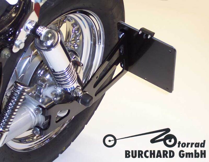 Yamaha Xv 1100 [BURCHARD EXCELLENCE] - Side license plate holder with parts certificate, Yamaha XV Virago, glossy black