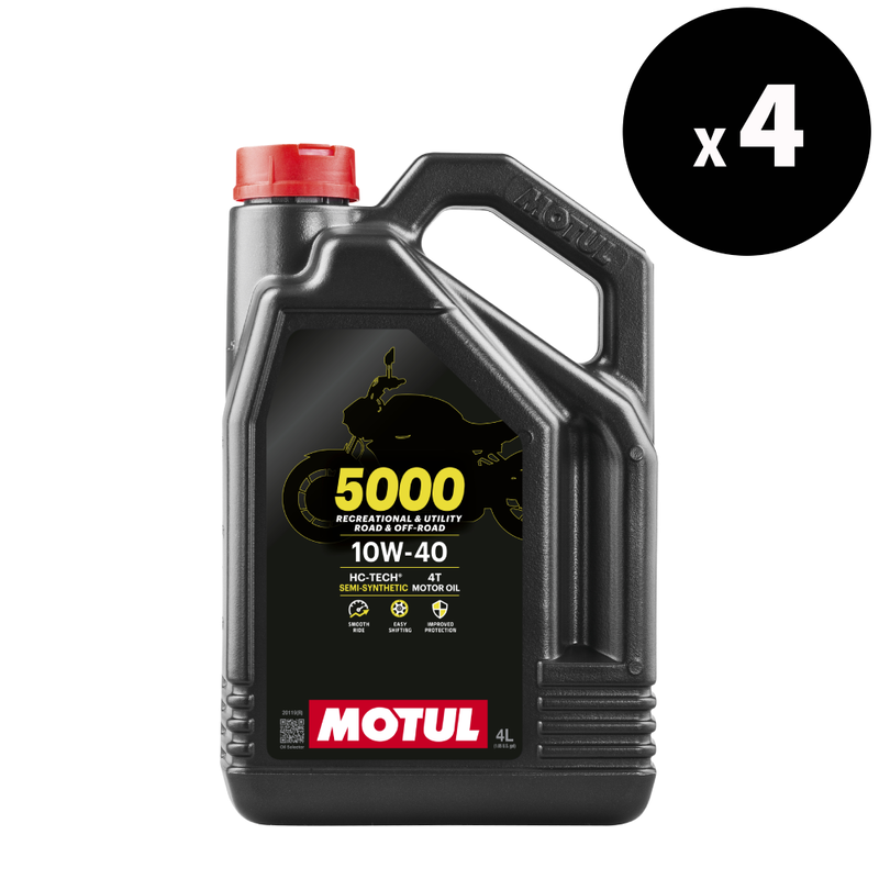 Motor oil 5000 4T 10W40, 4 liters, 4-pack [Motul]