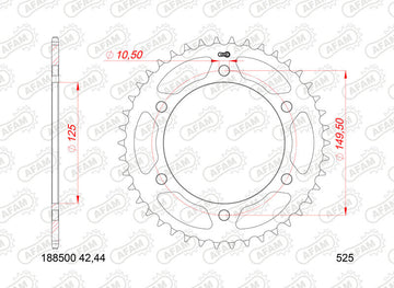 Benelli Leoncino 800 Trail [AFAM] - Chain kit 525XMR3 16/46 Super-reinforced - Standard sprocket - 0