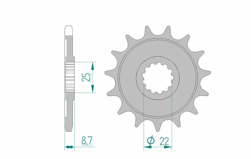 Kawasaki Versys 1100 [AFAM] - Chain kit 525XHR3 15/42 Super-reinforced - Standard sprocket