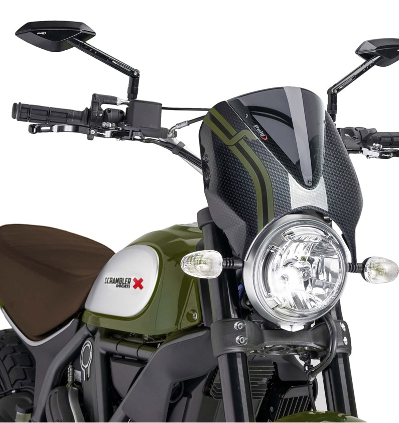 DUCATI SCRAMBLER DESERT SLED [2025] – RetroVision Windshield Visor – Strong