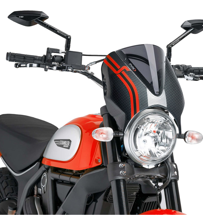 DUCATI SCRAMBLER DESERT SLED [2025] – RetroVision Windshield Visor – Black