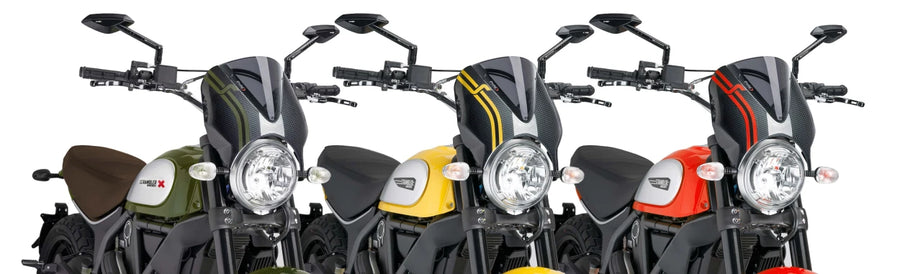DUCATI SCRAMBLER DESERT SLED [2025] – RetroVision Windshield Visor – Strong
