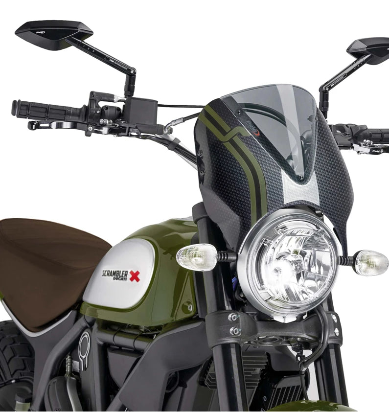 DUCATI SCRAMBLER DESERT SLED [2025] – RetroVision Windshield Visor – Strong