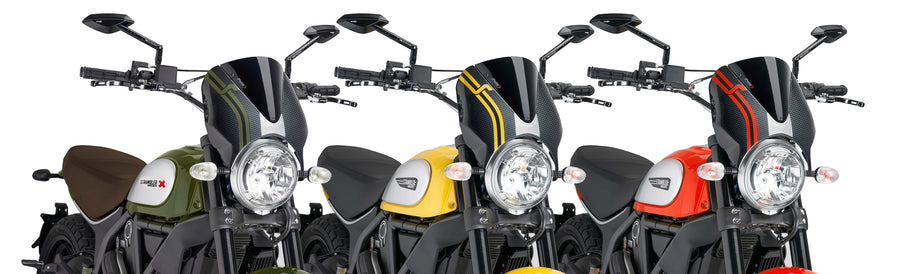 DUCATI SCRAMBLER DESERT SLED [2025] – RetroVision Windshield Visor – Strong
