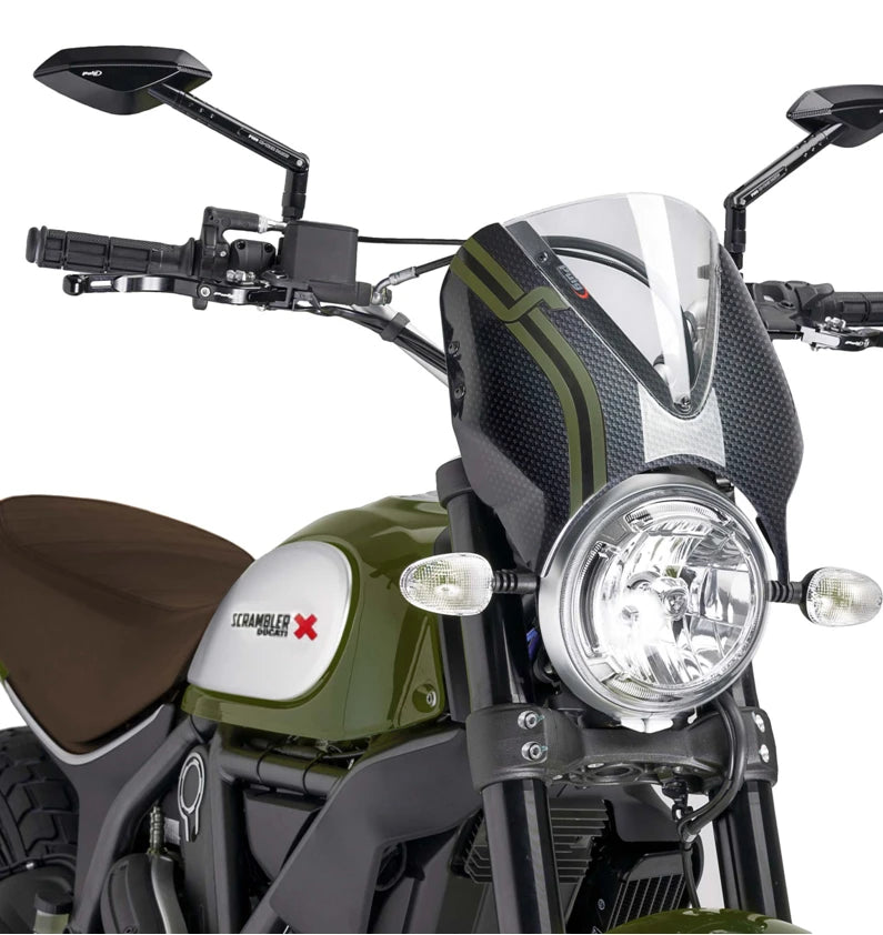 DUCATI SCRAMBLER DESERT SLED [2025] – RetroVision Windshield Visor – Strong