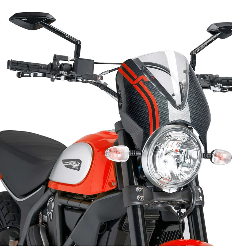 DUCATI SCRAMBLER DESERT SLED [2025] – RetroVision Windshield Visor – Strong