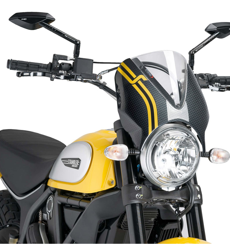 DUCATI SCRAMBLER DESERT SLED [2025] – RetroVision Windshield Visor – Strong