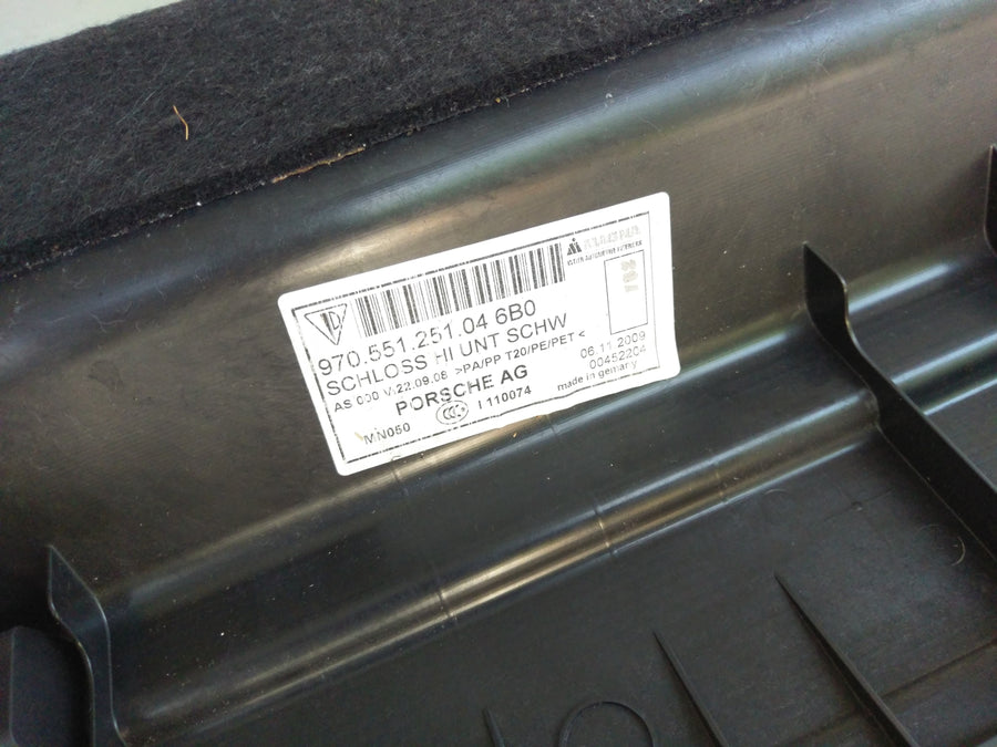 Porsche Panamera Turbo [2010] - tool compartment trunk carpet warning triangle 970551251046B0
