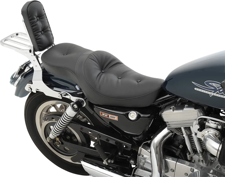 harley-davidson sportster s [DRAG SPECIALTIES] – Flache Vinyl-Doppelmuldensitzbank