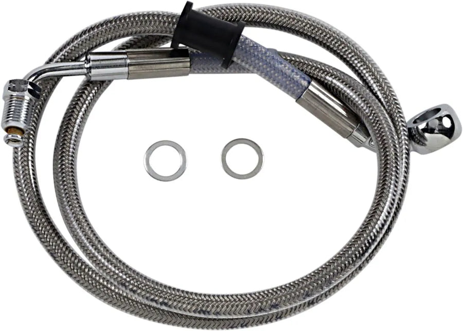 harley davidson flde [DRAG SPECIALTIES] – Verlängerte Edelstahl-Bremsleitung