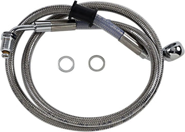 harley davidson flfb [DRAG SPECIALTIES] – Extended stainless steel brake line