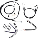harley davidson fxsb [BURLY BRAND] – Komplettes schwarzes Vinyl-Lenkerzug-/Leitungskit für Ape Hangers-1