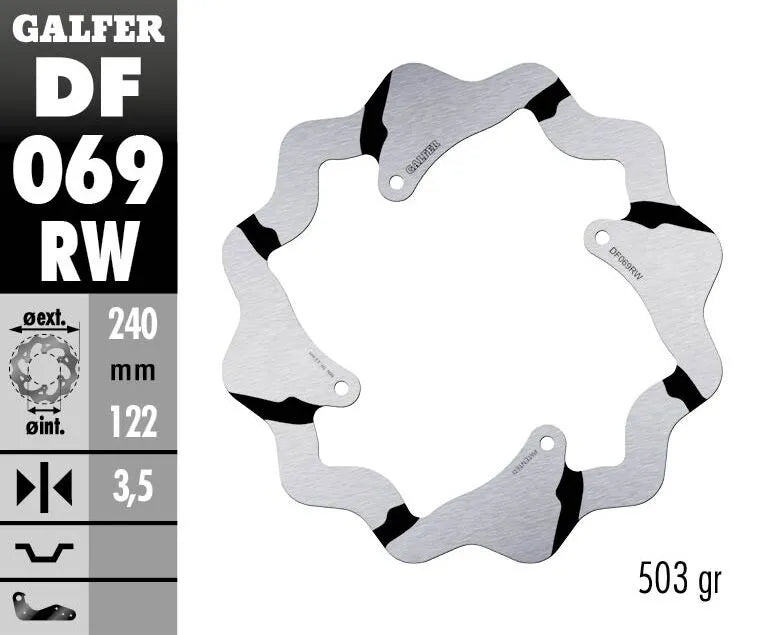 Red Moto CRF 450 RX Supermoto [2017-2018, 2020] - Wave® brake disc - picture 2