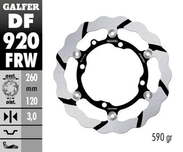 Sherco SE 300 [2014] - floating wave brake disc, grooved – picture 2