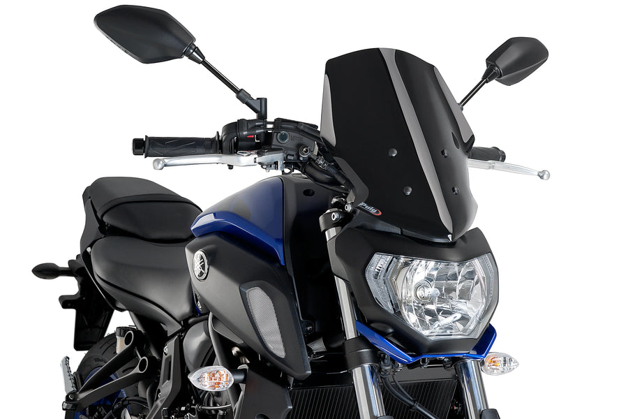 YAMAHA MT-07 [2020] - New Generation Touring Windschutzscheibe | Schwarz | PUIG 9667N