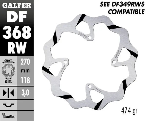 Suzuki Rmx 450 Z [2018, 2019] - BRAKE DISC FIXED WAVE GROOVED OVERSIZE – Picture 4