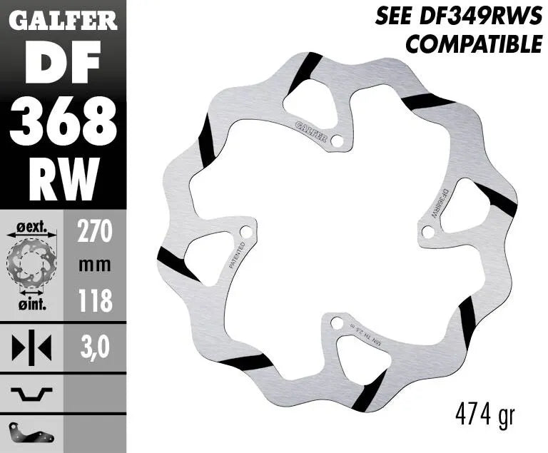 Suzuki Rmx 450 Z [2018, 2019] - BRAKE DISC FIXED WAVE GROOVED OVERSIZE – Picture 2