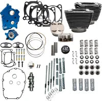 Harley-Davidson FLHTCUTG 1750 Tri Glide Ultra 107 [2018, 2019] - 132" Power Package Motorleistungs-Kit – Oberfläche: Schwarz, Hervorgehobene Lamellen – Bild 12