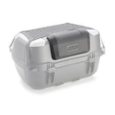 B45 - Monolock Topcase inkl. Platte – schwarz uni / 45 Liter Volumen / graue Einsätze