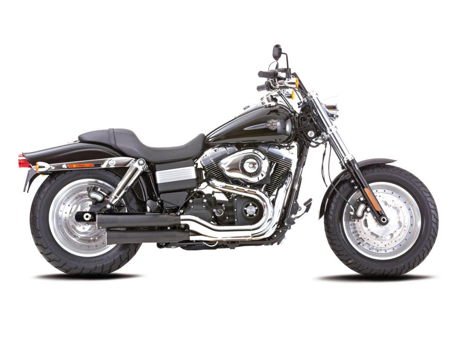Harley Davidson FXDF [2014-2016] – Doppelrillen Slip-On Schalldämpfer Schwarz Satin