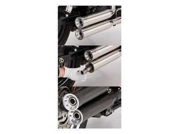 Harley Davidson FXDF [2014-2016] – Doppelrillen Slip-On Schalldämpfer Schwarz Satin - 0