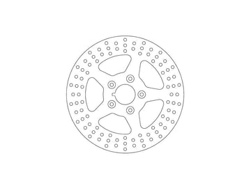 Harley Davidson Dyna [2006-2017]-rigid brake disc 5-hole stainless steel 11.8 "