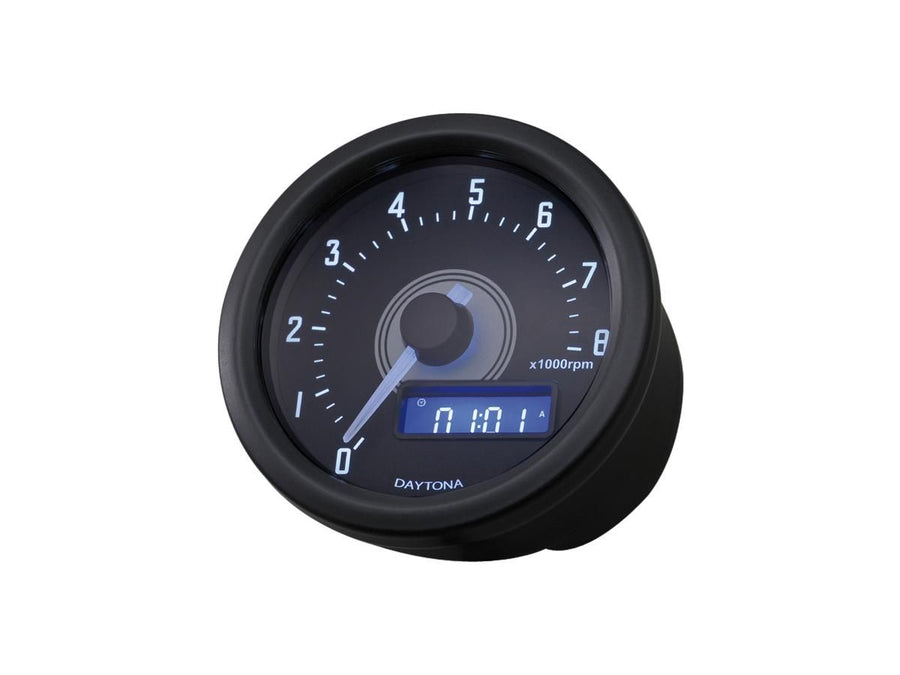 Harley Davidson-Velona60 speedometer scale: 0-8000 rpm black stainless steel
