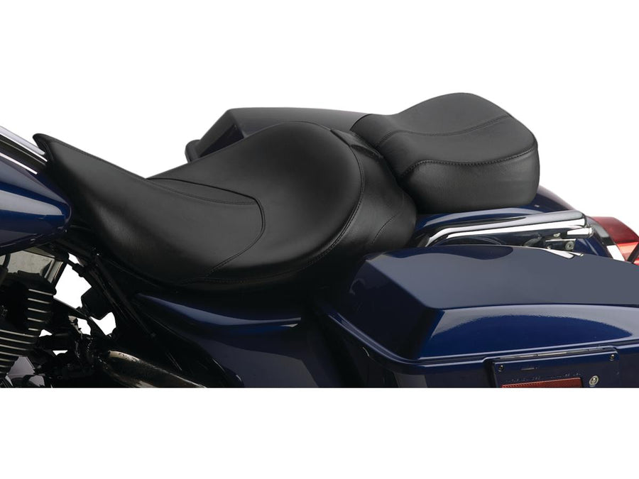 Harley Davidson Flstf [2014-2017]-Hydra smooth seat black leather vinyl