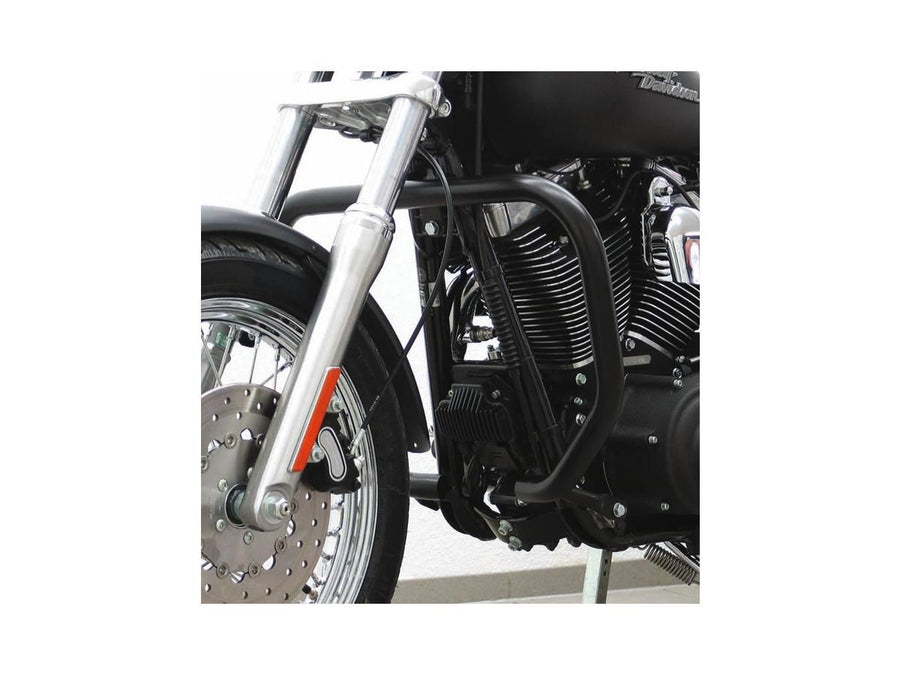Harley Davidson Dyna [2006-2017] – Highwaybar Vorne, Schwarze Highway Bar