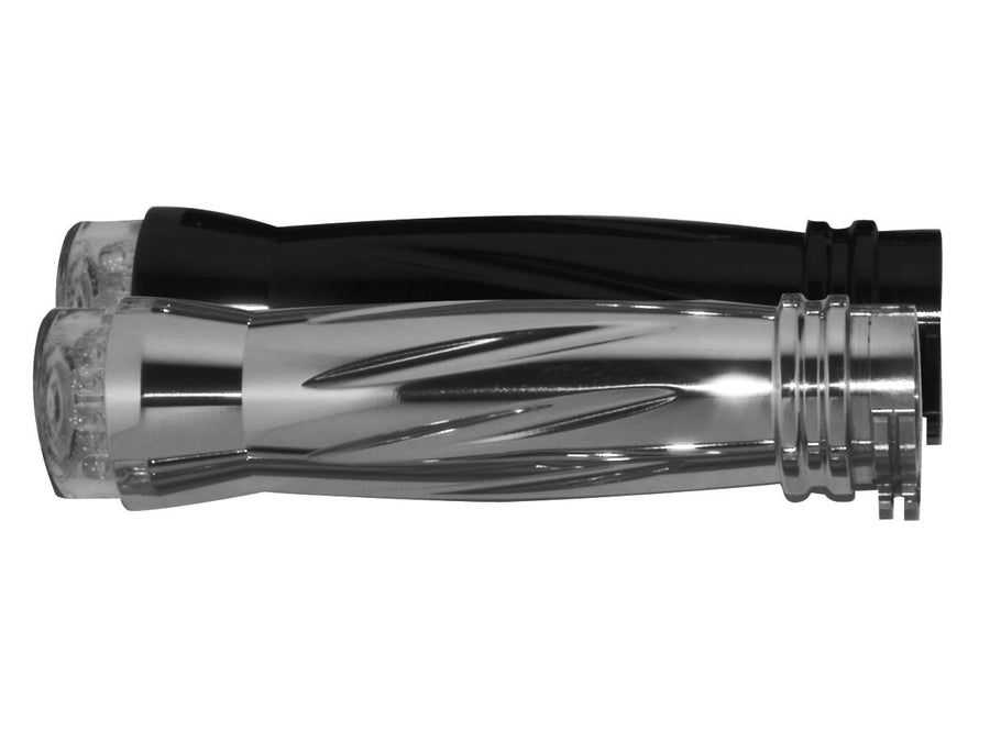 Harley Davidson Fl Shovel [1981-1984]-Twister handles with LED flashing aluminum 1 "