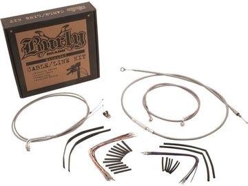 Harley Davidson FLSTC [2000-2003] – 14" Gorilla Bar Kabelsatz Edelstahl klar