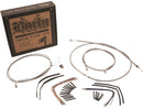 Harley Davidson Fxst [2000-2003]-14 "Gorilla bar cable set stainless steel clear-3