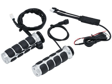 Harley Davidson Touring [2008-2024] – ISO Beheizte Griffe Chrom 1" Gaszug per Draht - 0