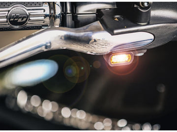 Harley Davidson Sportster [2014-2020]-stripes LED turn signal aluminum polished light - 0