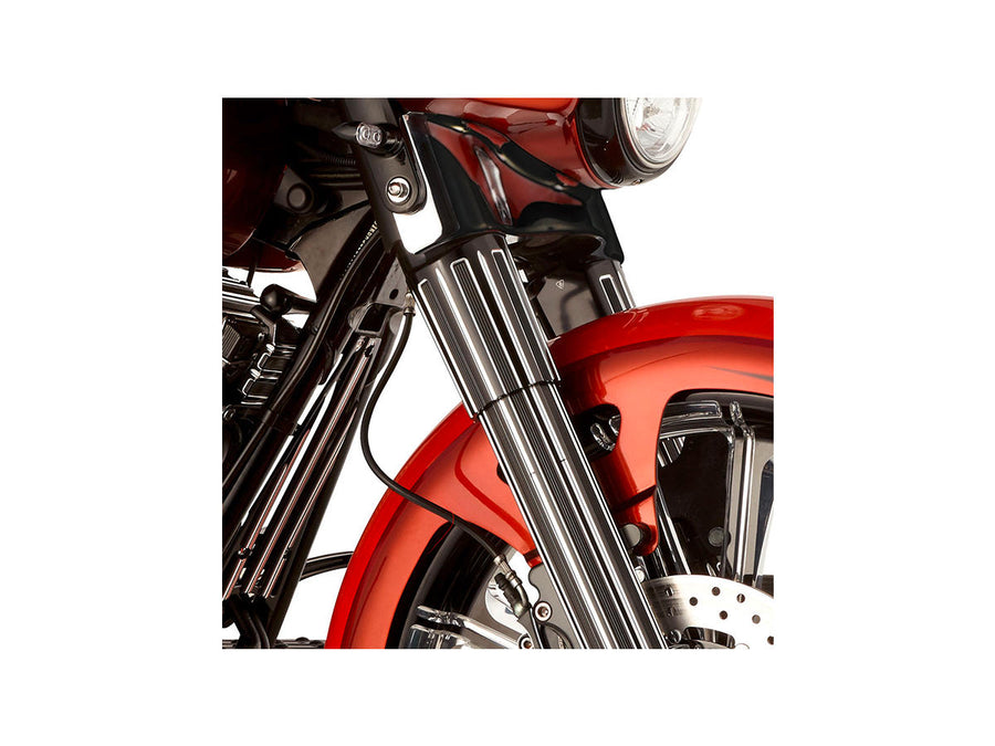 Harley Davidson Touring [1999-2013]-10-gauge fork protection black anodized