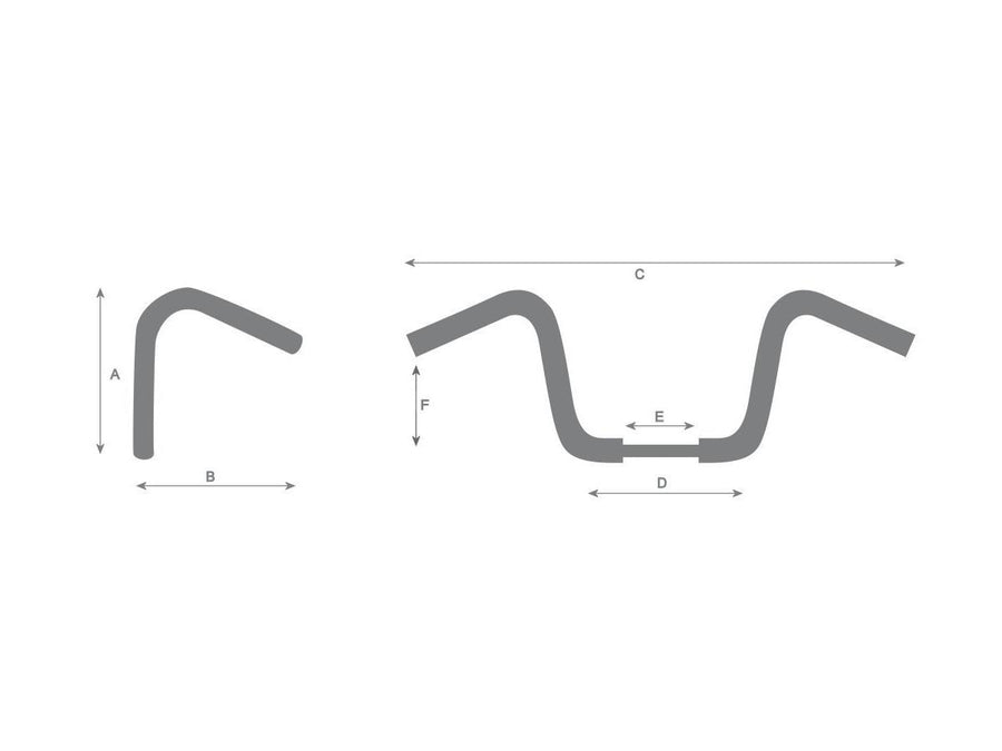 Harley Davidson Sportster [1986-2016] – 14 Bad Ape Hanger Lenker Nicht Gekerbt 3-Loch