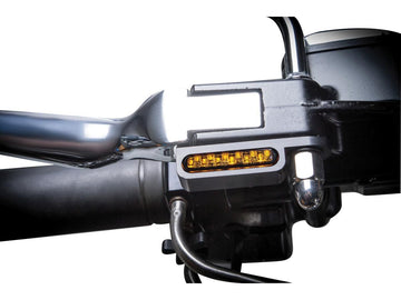 Harley Davidson Sportster [2004-2013]-OEM hand control LED blinker chrome clear led - 0