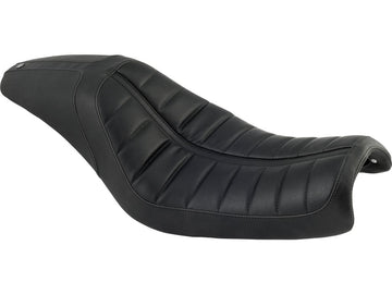 Harley Davidson Dyna [2006-2017] – 2-Up Enzo Horizontal Sitz Schwarz Vinyl