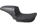 Harley Davidson Dyna [2006-2017] – Kickflip Sitz Gefaltete Naht Griffband Schwarz-3