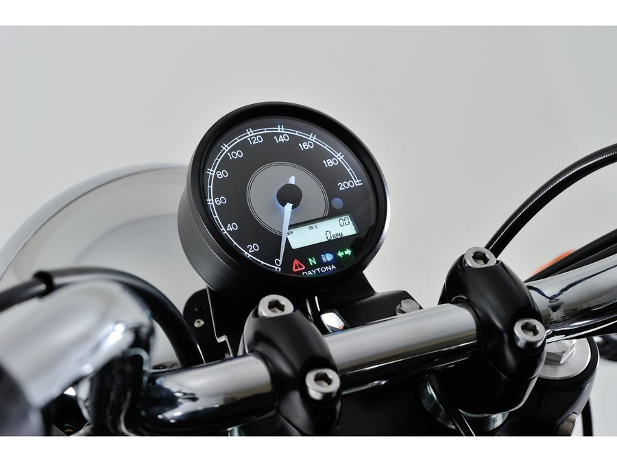 Harley Davidson Sportster [1986-2013]-Velona80 Tachoscala: 200 MPH; 200 km/h;