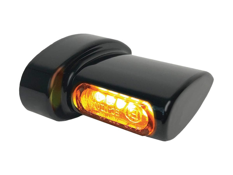 Harley Davidson Softail [1993-2024] – Winglet Micro LED Blinker Schwarz Eloxiert