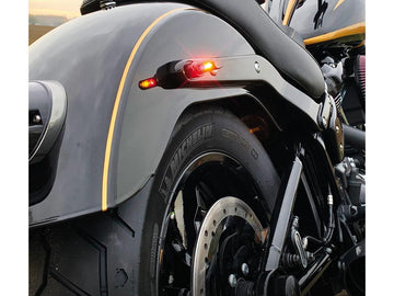 Harley Davidson Softail [1993-2024] – Winglet Micro LED Blinker Schwarz Eloxiert - 0