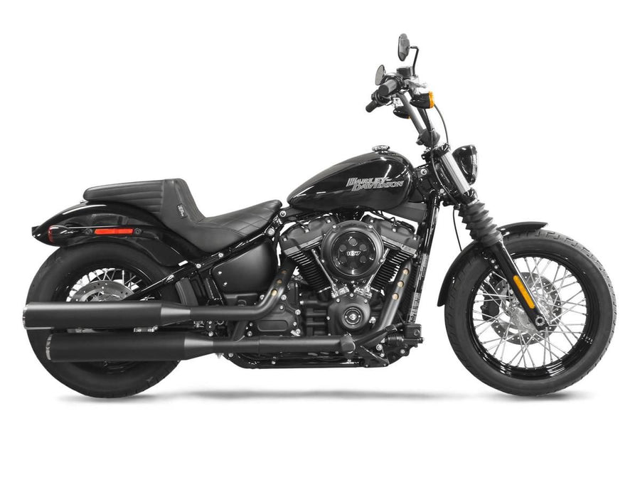 Harley Davidson FLSL [2018-2021] – Kickflip Sitz Gefaltete Naht Schwarzes Vinyl